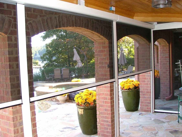 Motorized Screens for Covered Porch – inside view