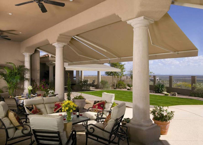 Retractable Awnings provide additional shade.