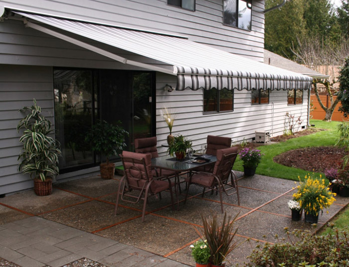 Retractable Awnings provide protection from the sun.