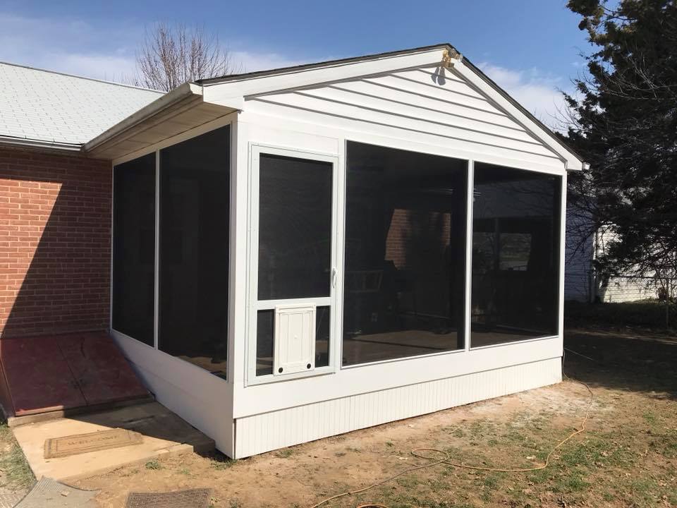 Transformation of old porch to new screened in porch – Frederick, MD
